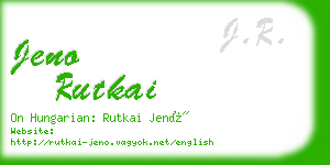 jeno rutkai business card